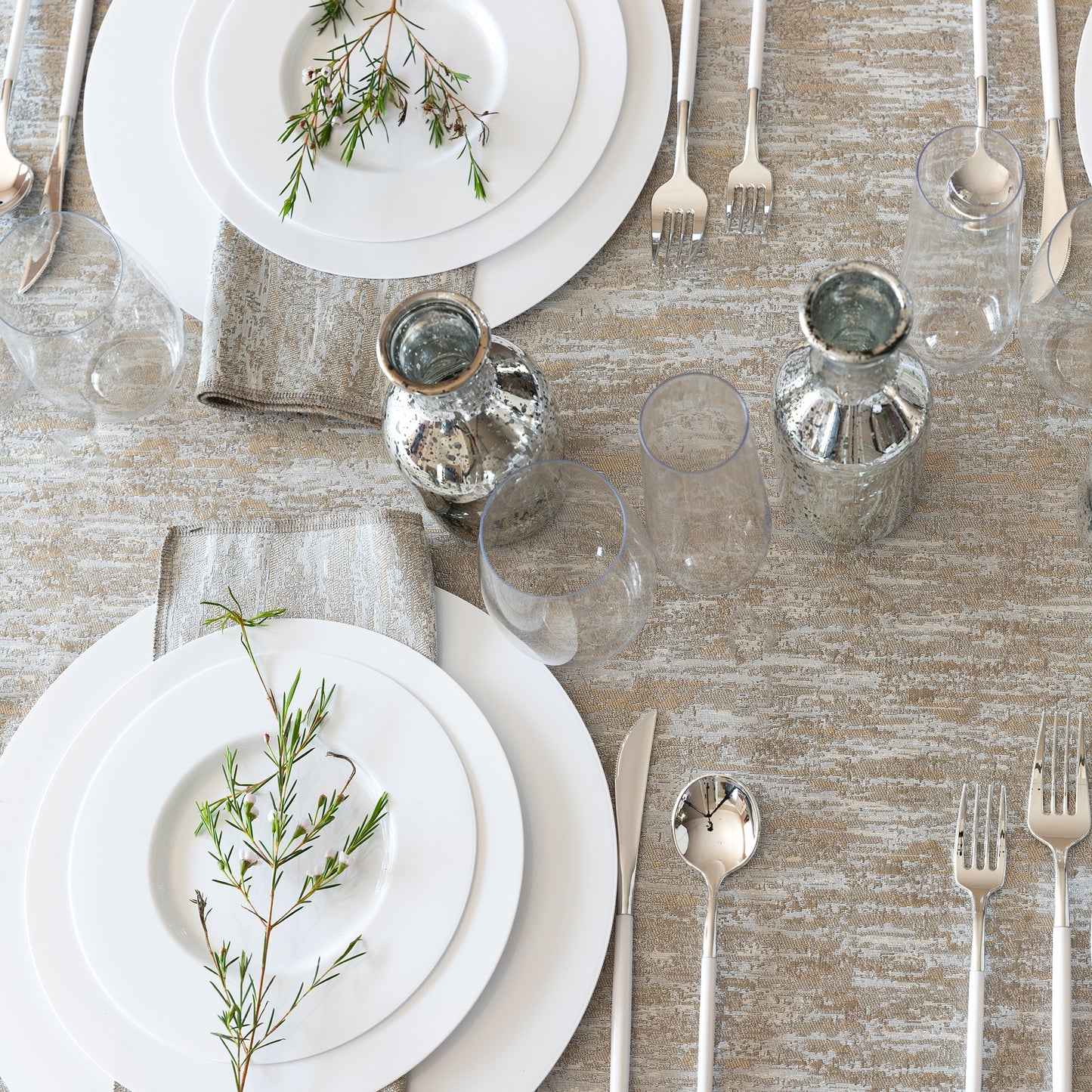Double Sided Metallic Gold/Silver Tablecloth