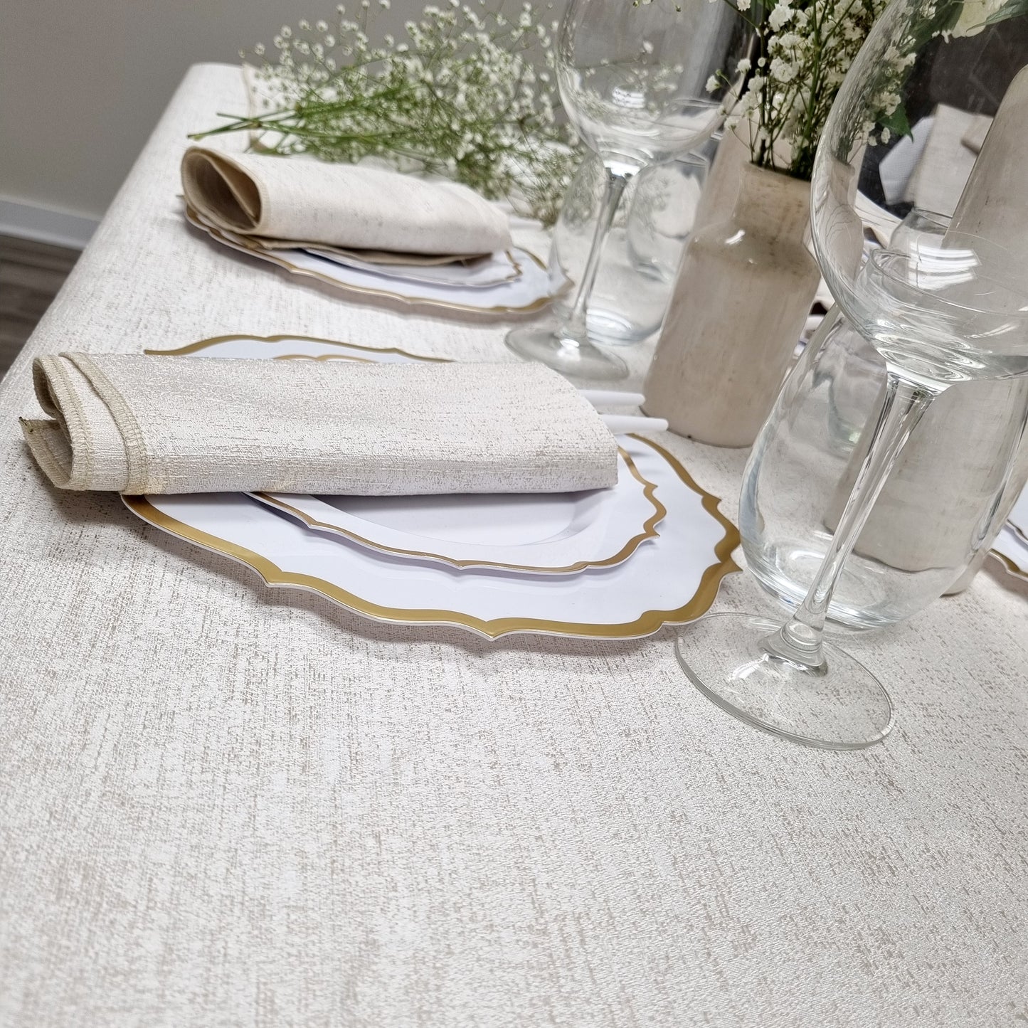 Cream Champagne Napkins- Set of 6