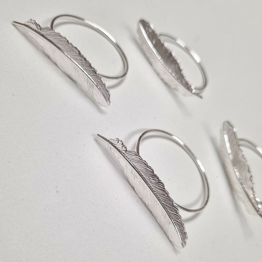 Silver Leaf Napkin Rings - Set Of 6