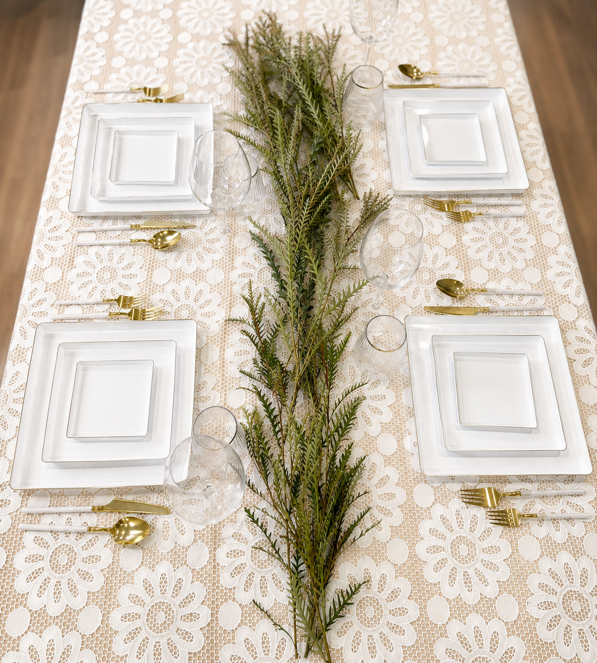 The Camille Floral Lace Tablecloth