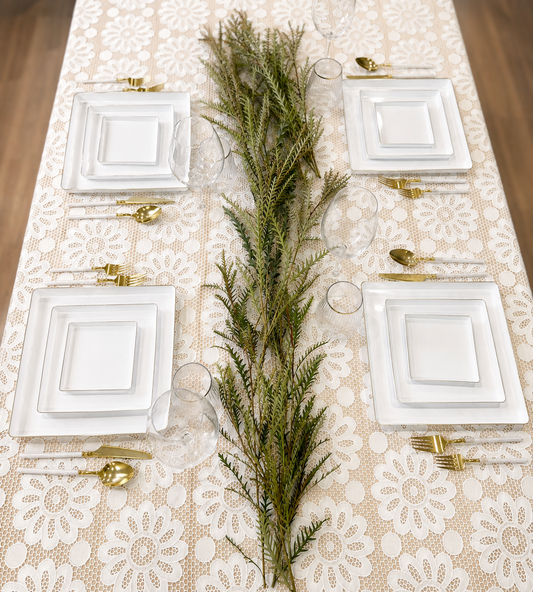 The Camille Floral Lace Tablecloth