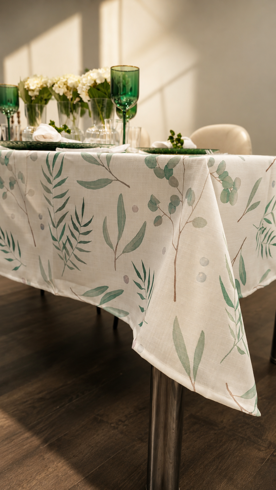 Leaf Print Tablecloth