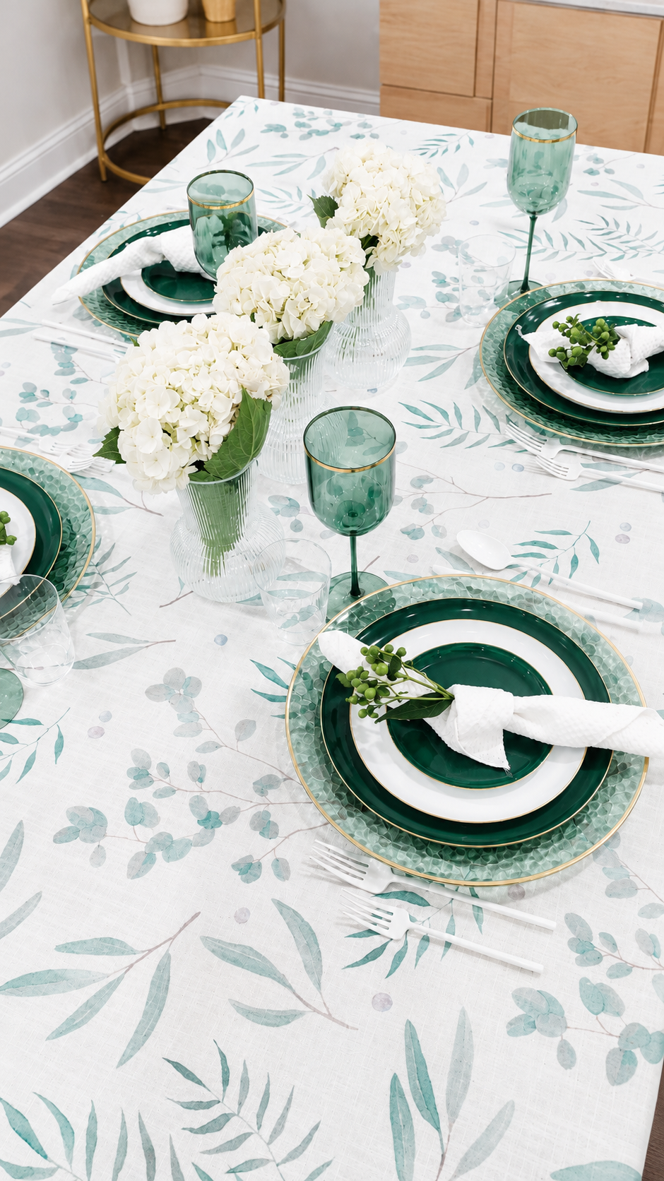 Leaf Print Tablecloth