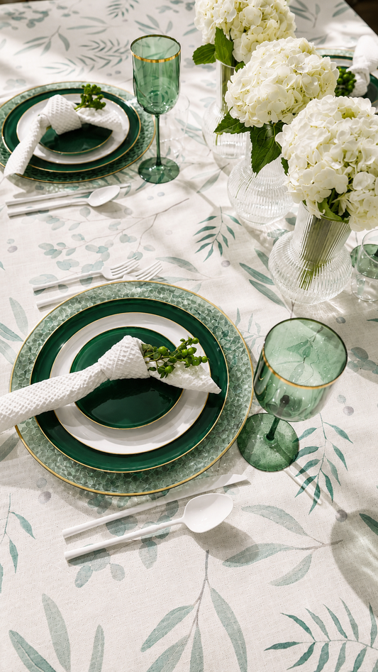 Leaf Print Tablecloth