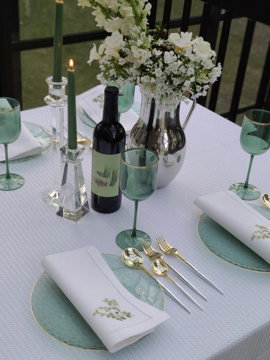 White Waffle Tablecloth