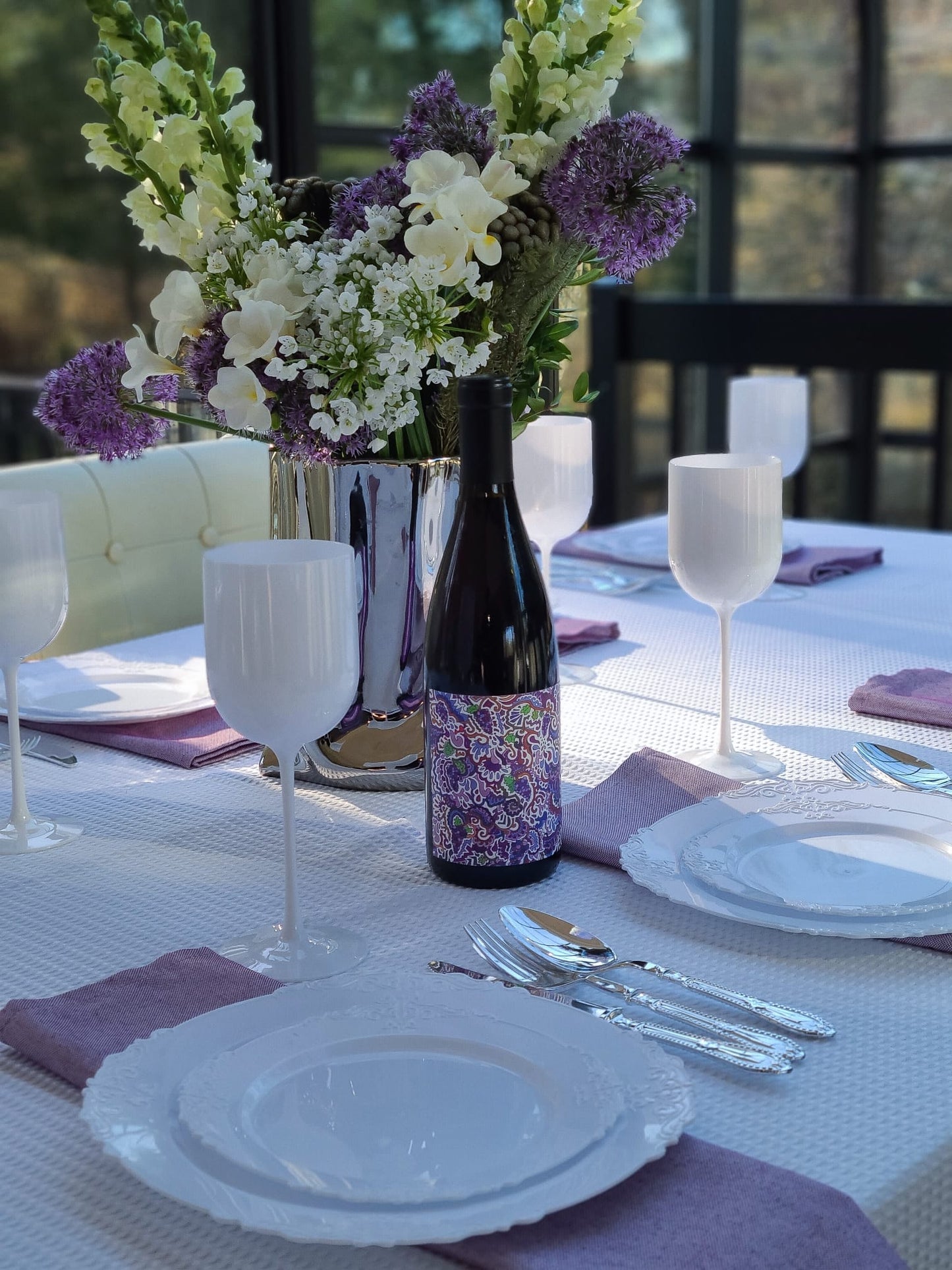 White Waffle Tablecloth