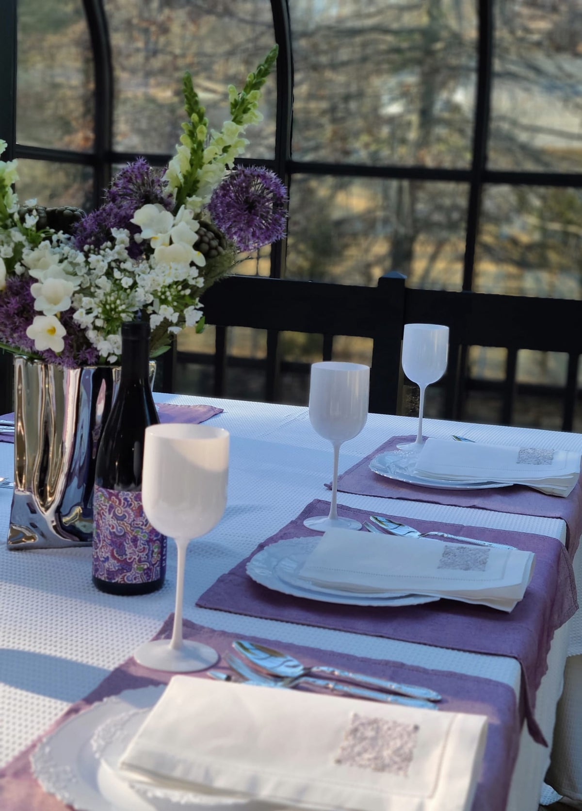 White Waffle Tablecloth