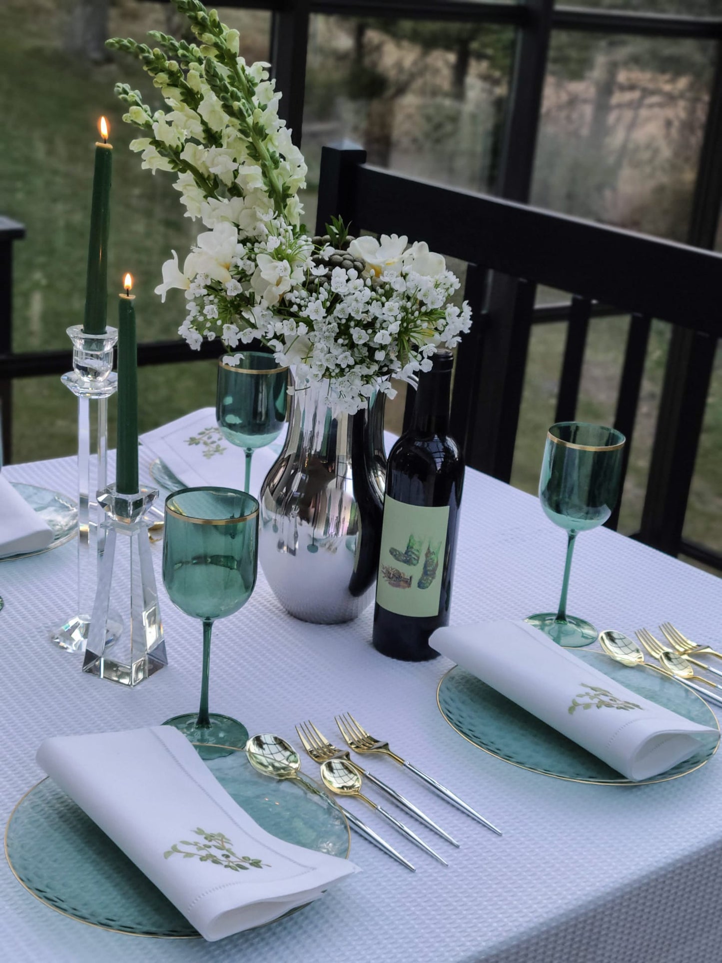 White Waffle Tablecloth
