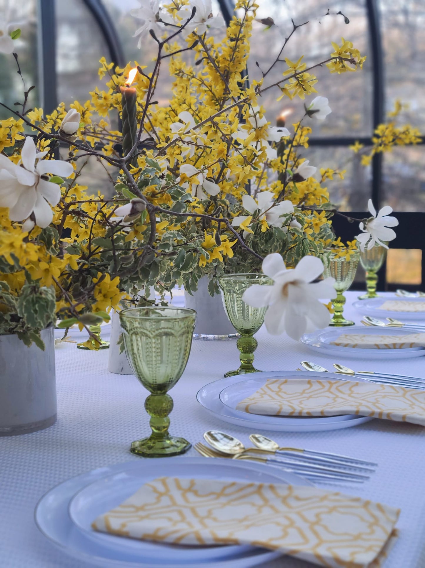 White Waffle Tablecloth