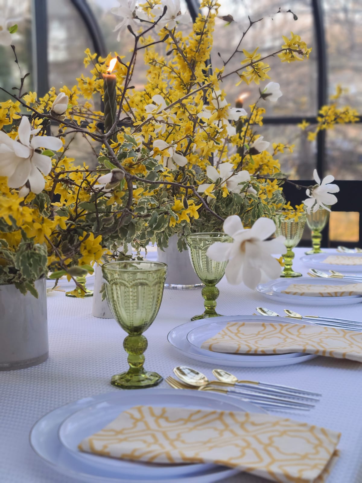 White Waffle Tablecloth