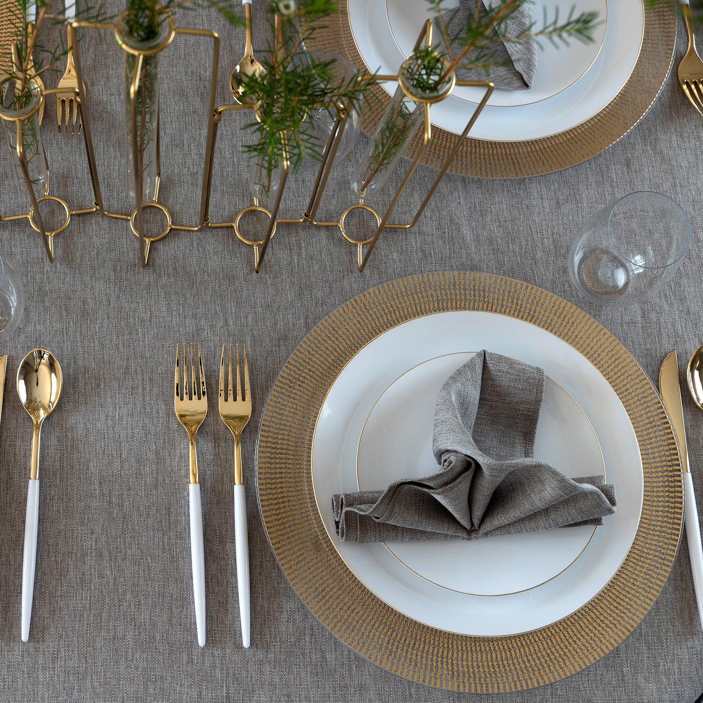 Linen Grey Tablecloth