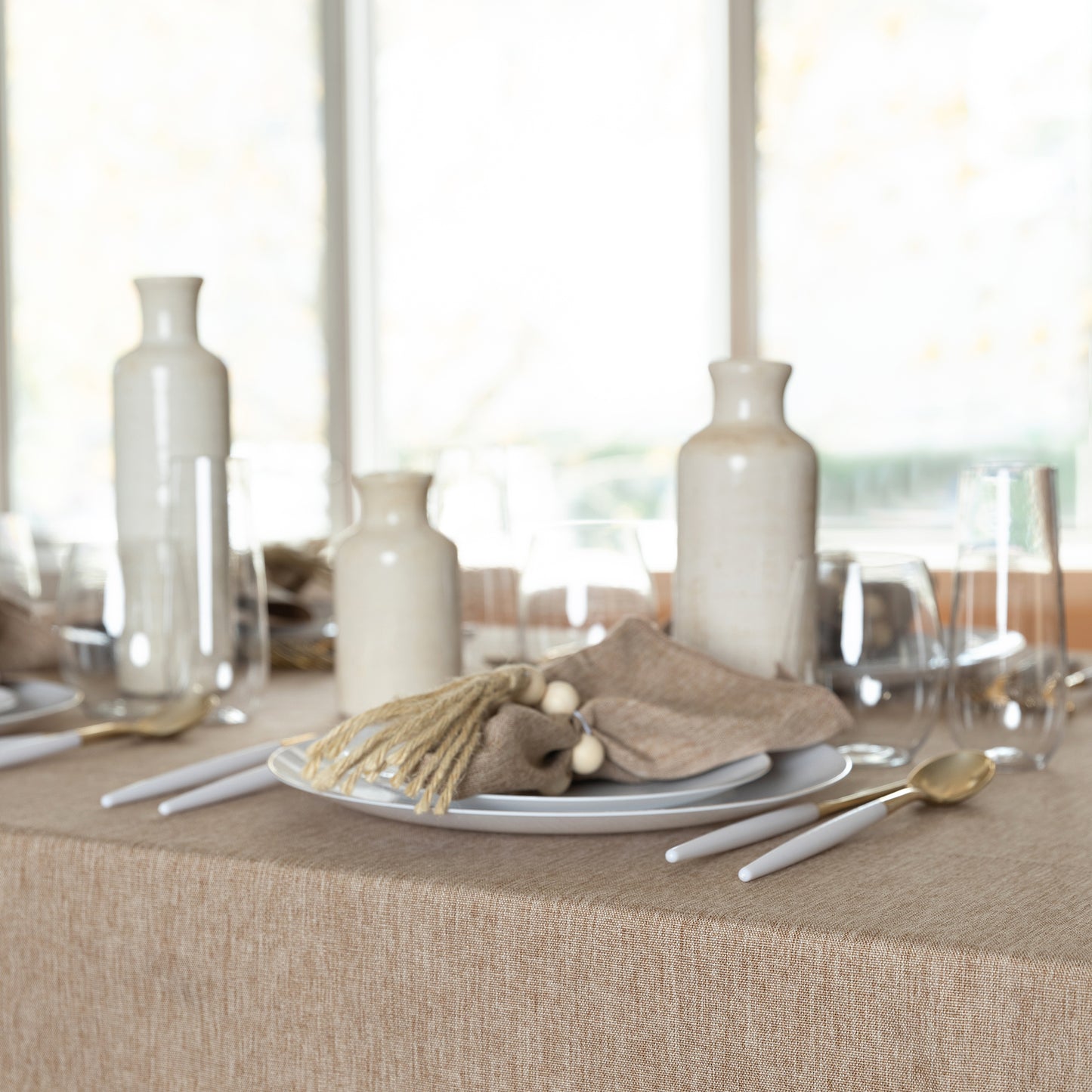 Linen Sand Tablecloth