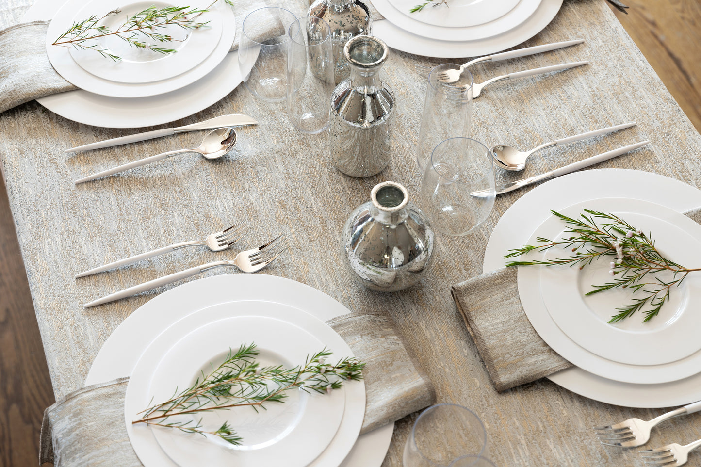 Double Sided Metallic Gold/Silver Tablecloth