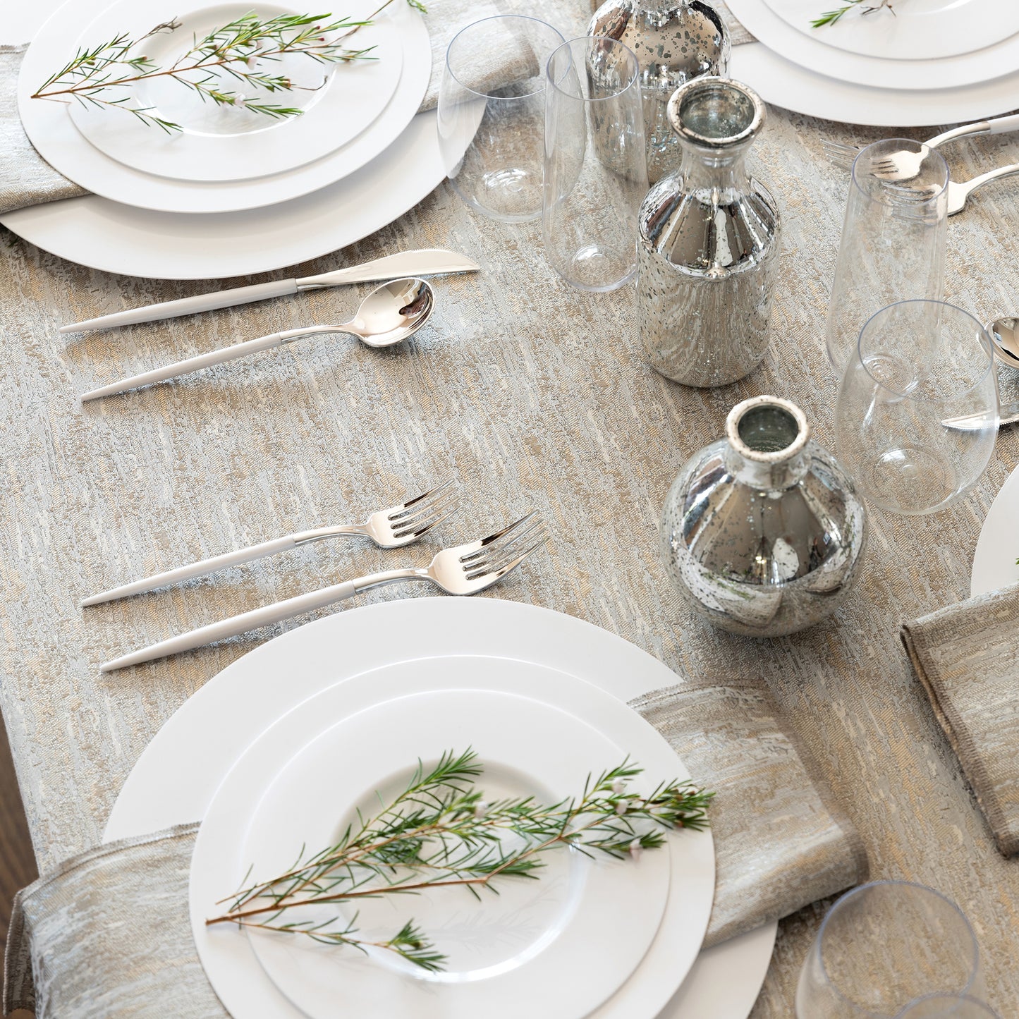 Double Sided Metallic Gold/Silver Tablecloth