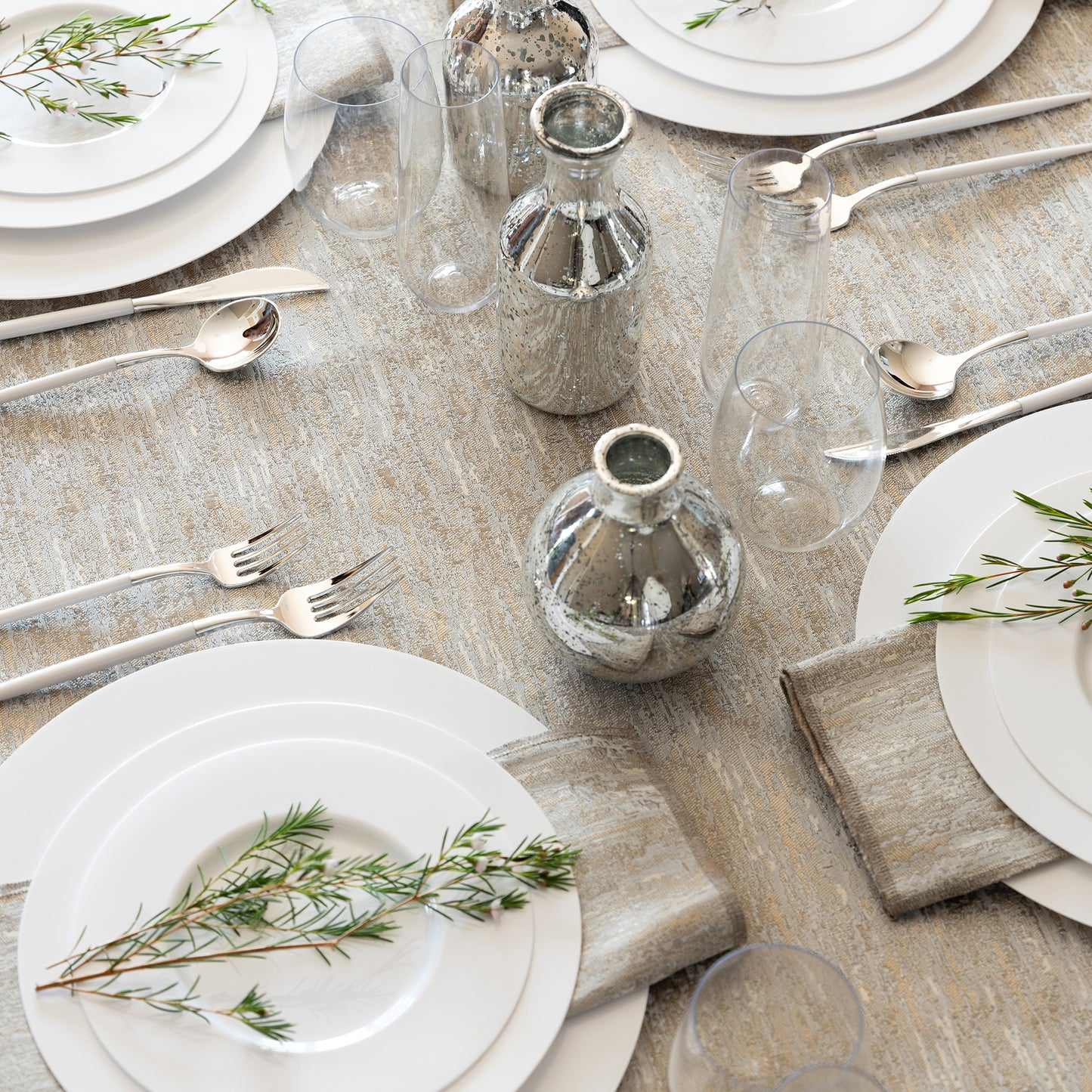 Double Sided Metallic Gold/Silver Tablecloth