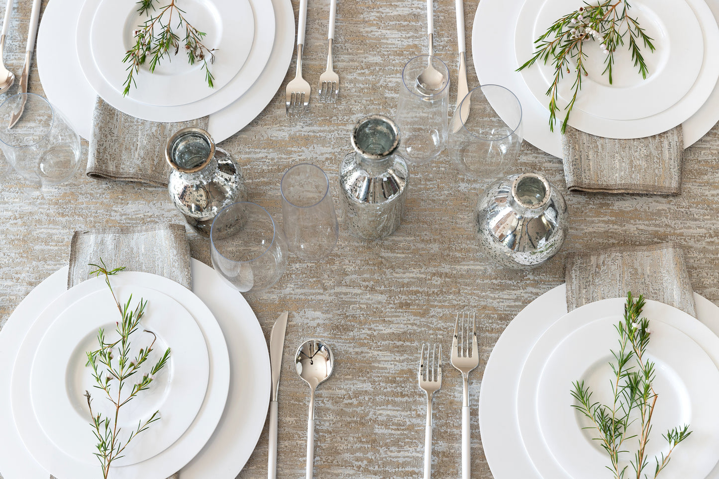 Double Sided Metallic Gold/Silver Tablecloth