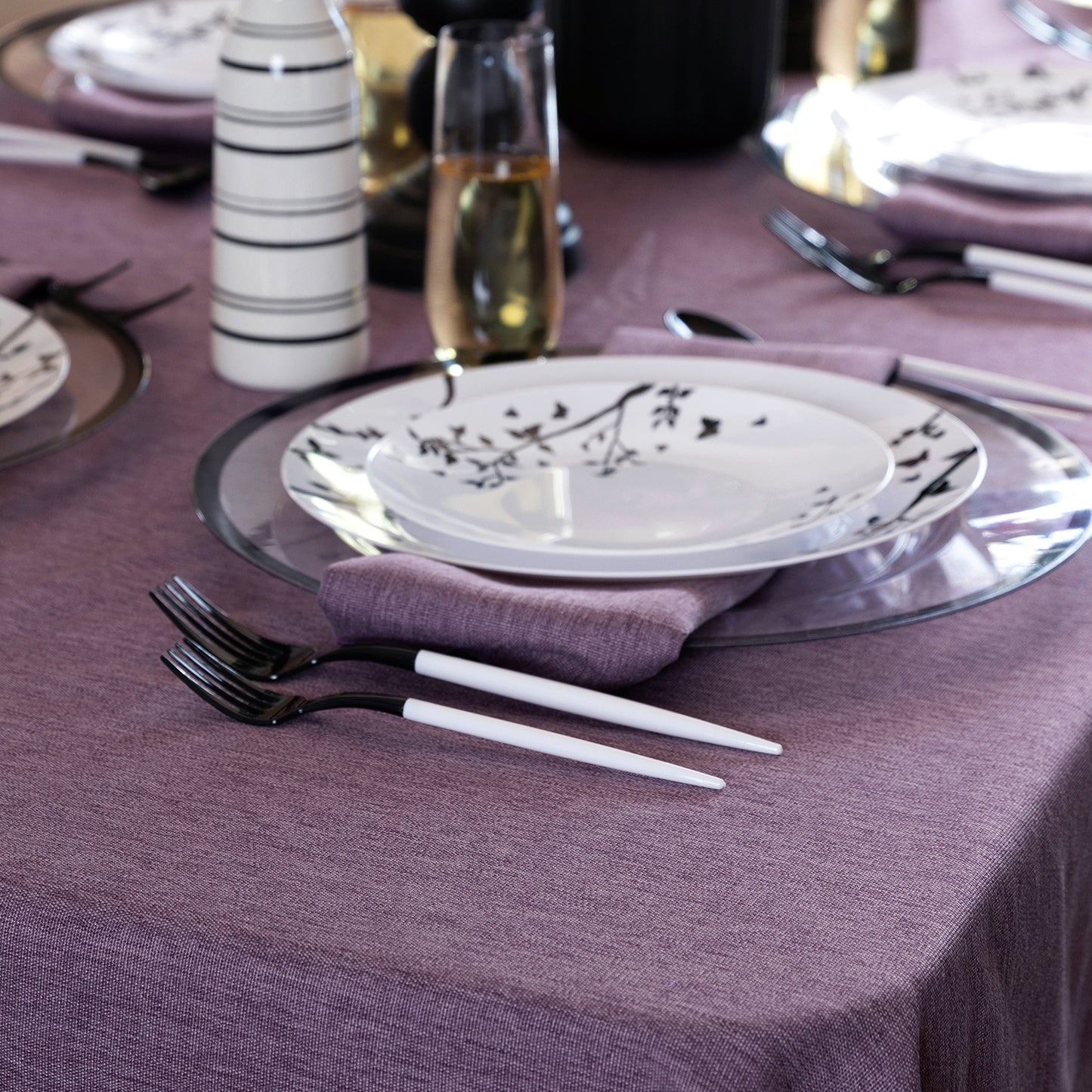 Linen Lavender tablecloth