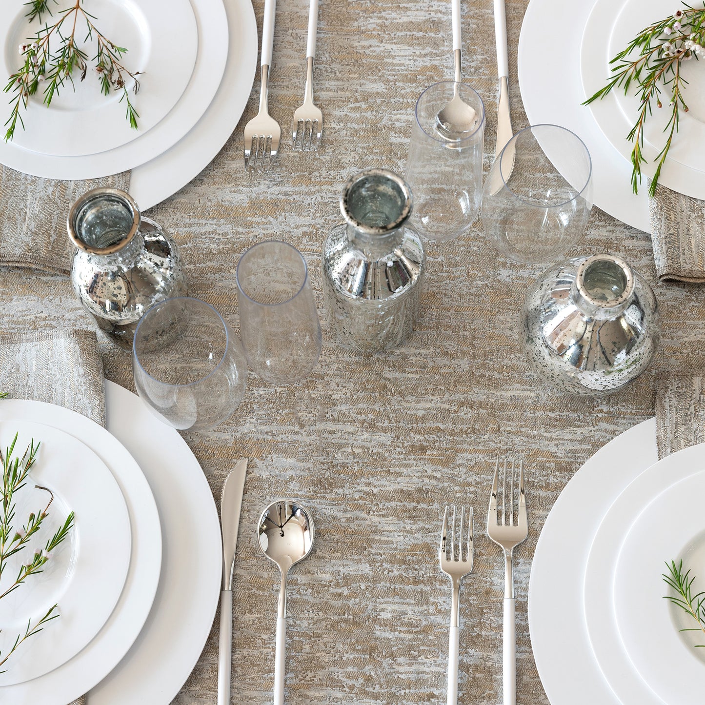 Double Sided Metallic Gold/Silver Tablecloth
