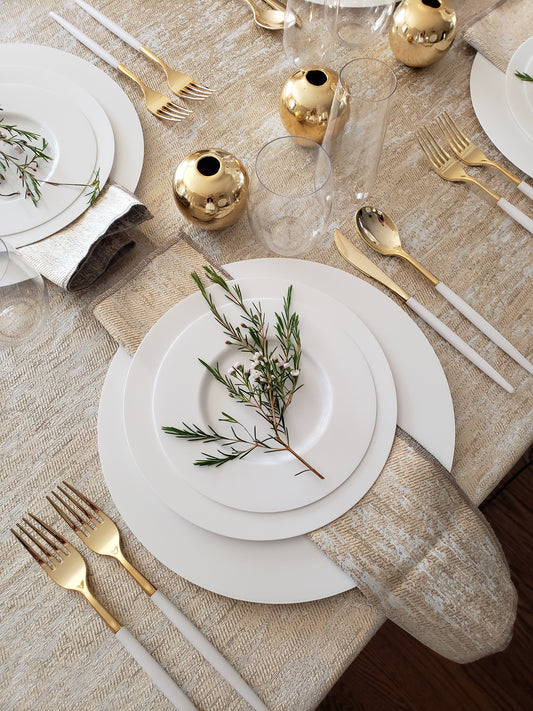 Double Sided Metallic Gold/Silver Napkins- Set of 6