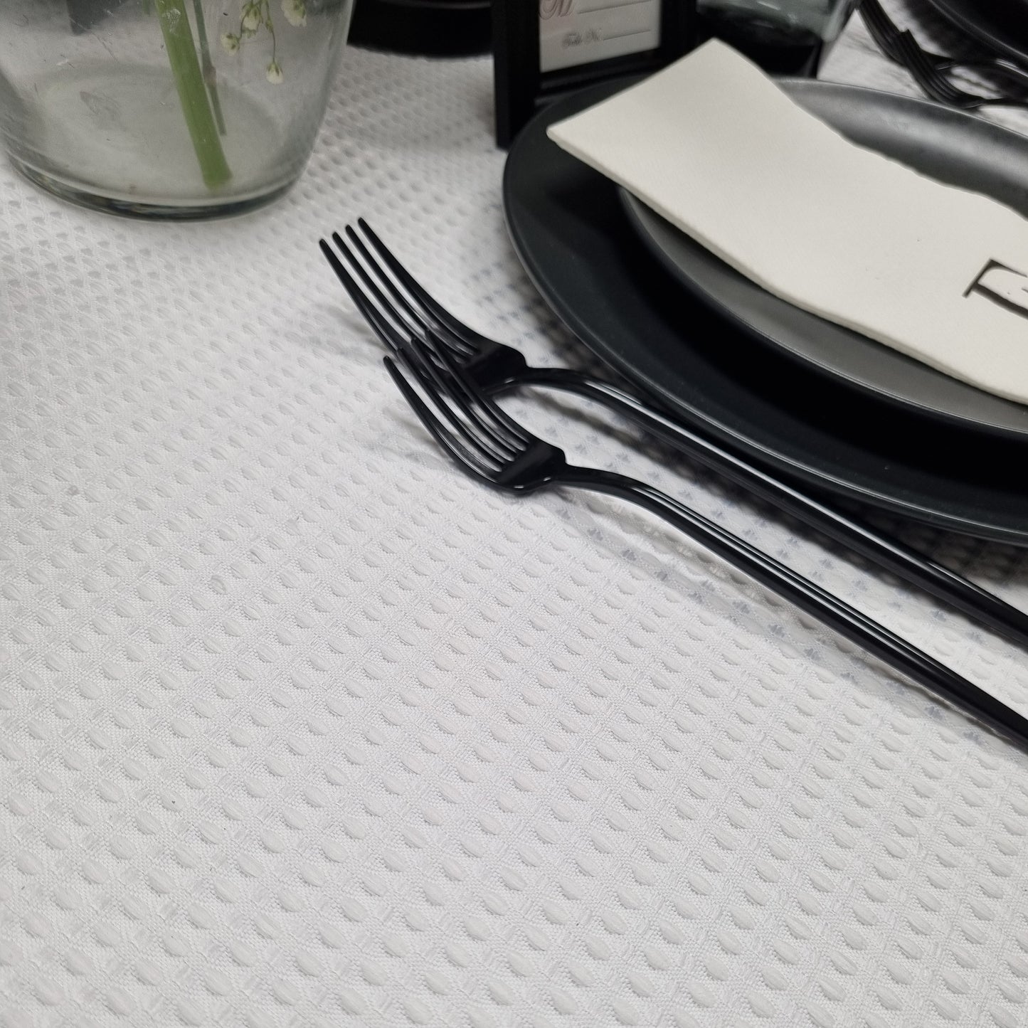 White Waffle Napkins- Set of 6