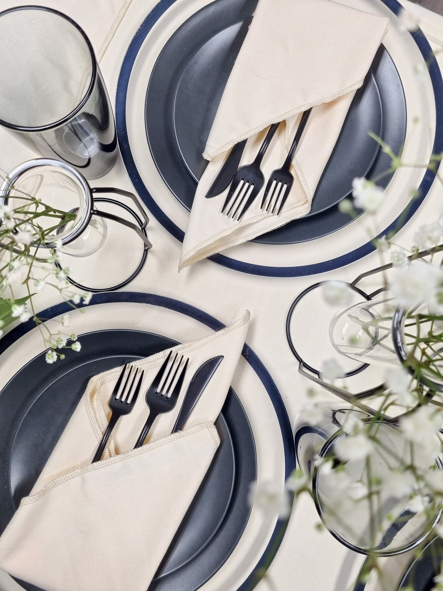 Linen Cream Napkins- Set of 6