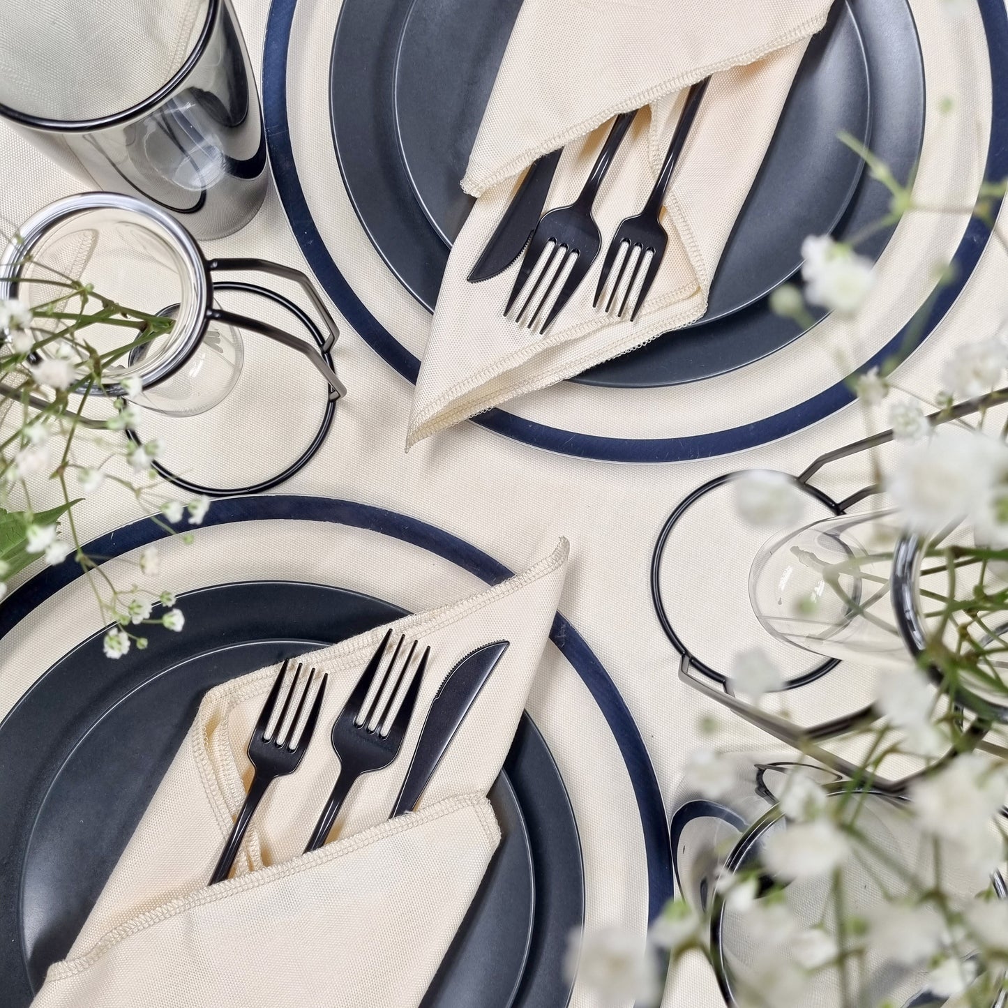 Linen Cream Napkins- Set of 6