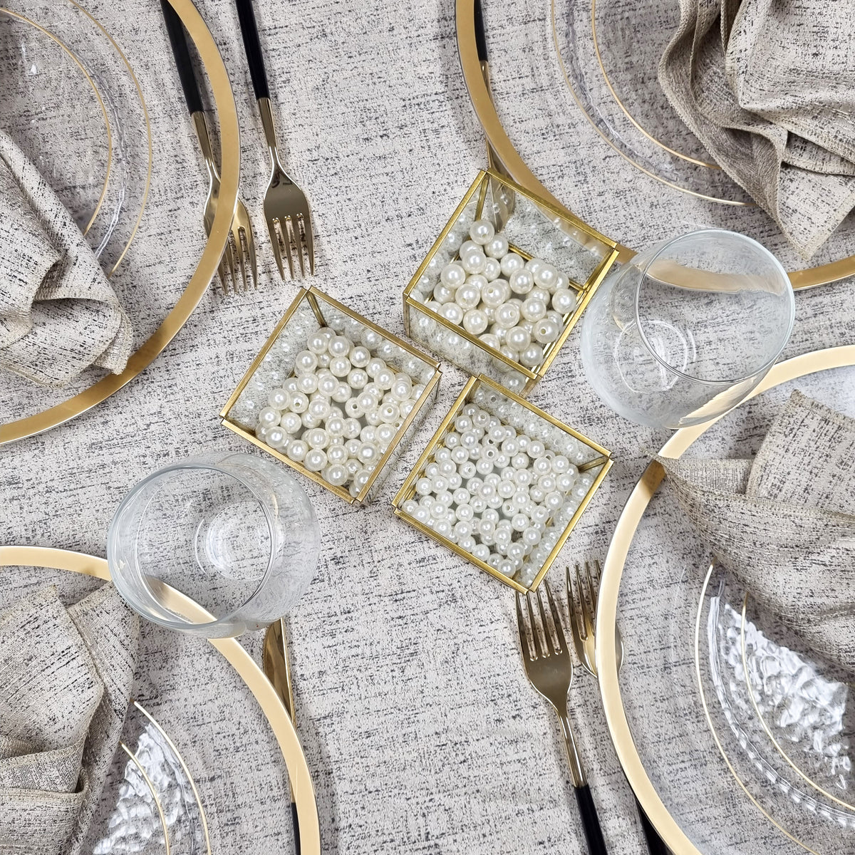 Spill Proof Cream Steel Tablecloth
