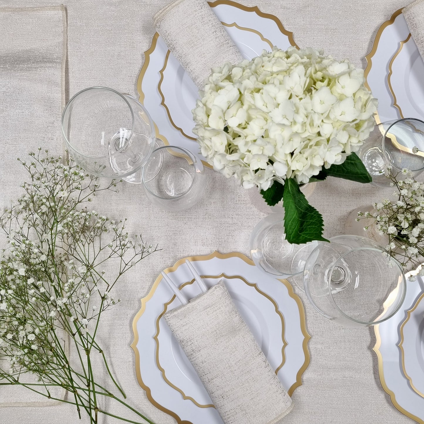 Cream Champagne Napkins- Set of 6